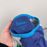 Load image into Gallery viewer, Mini Boden Raglan T-Shirt Starboard Blue Grey Marl Star 7-8
