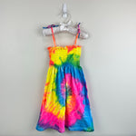 Load image into Gallery viewer, Vintage Happy Kids Tie Dye Tank Dress L
