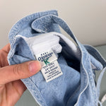 Load image into Gallery viewer, Vintage OshKosh B'gosh Blue Jean Shortalls 3-6 Months
