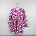 Load image into Gallery viewer, Hanna Andersson Floral Pink Unicorn Long Sleeve Dress 120 cm 6-7
