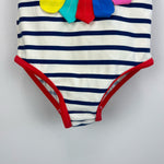 Load image into Gallery viewer, Mini Boden Fun Striped Applique Flower Swimsuit 3-4
