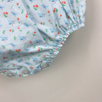 Load image into Gallery viewer, Foque Dove Blue Bird Print Bubble Romper 6 Months
