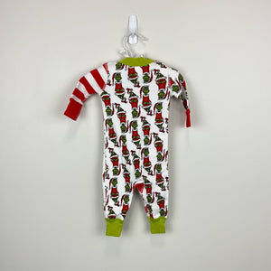 Hanna Andersson Mix It Up Dr. Seuss Grinch Pajamas 50 cm 0-3 Months