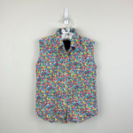 Load image into Gallery viewer, Vintage Limited Jeans Sleeveless Floral Button Front Shirt 4T
