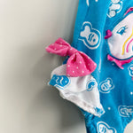 Load image into Gallery viewer, Baby Buns Blue Ruffle Fish Bathing Suit 3-6 Months
