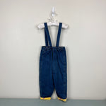 Load image into Gallery viewer, Vintage Blue Jean Suspender Race Car Cuff Pants 3T
