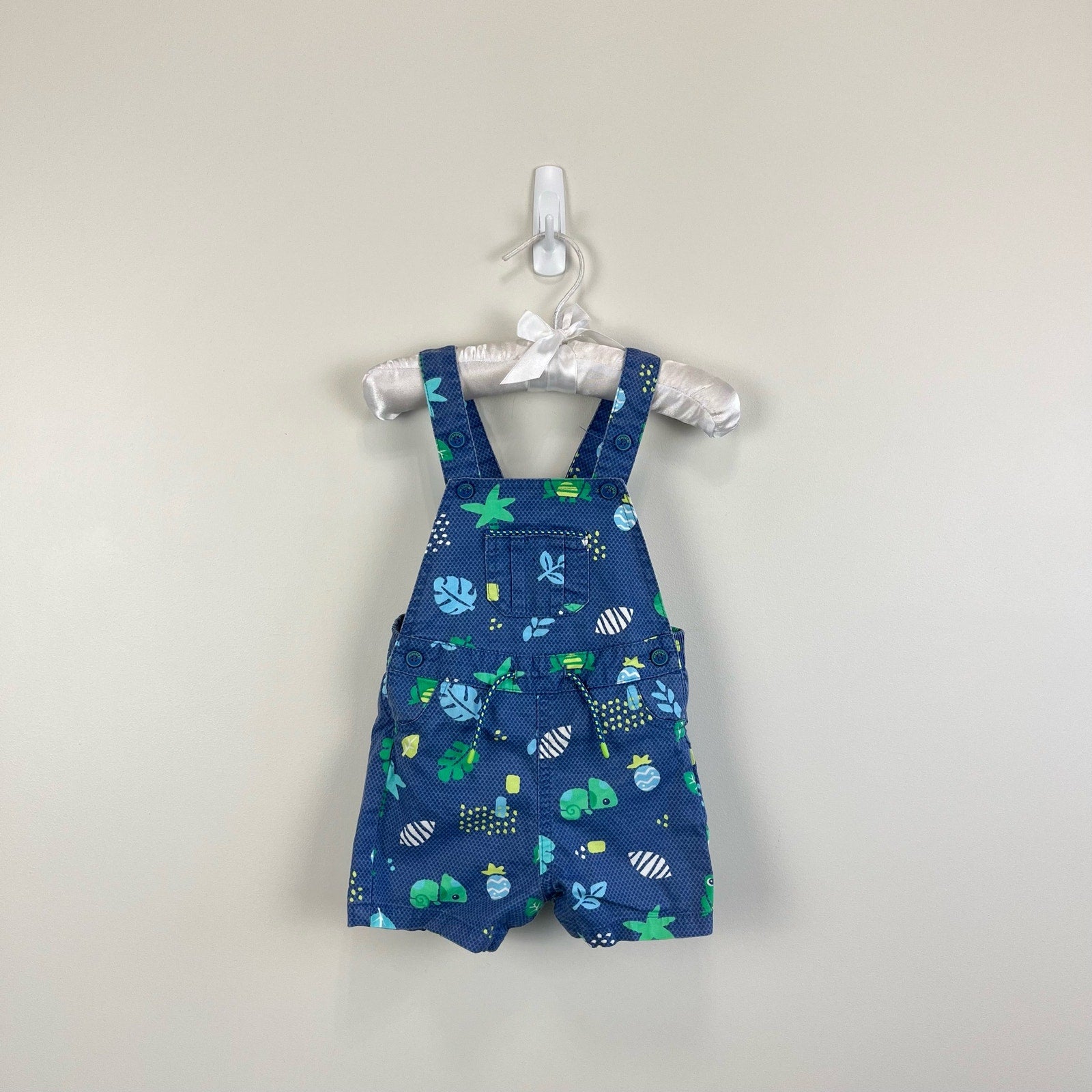 Mayoral Baby Printed Blue Shortalls 6-9 Months