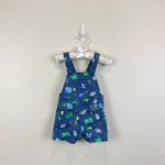 Load image into Gallery viewer, Mayoral Baby Printed Blue Shortalls 6-9 Months
