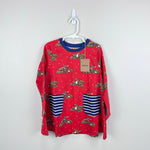 Load image into Gallery viewer, Mini Boden Printed Tunic Rockabilly Red Festive Deer 5-6 NWT
