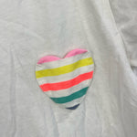 Load image into Gallery viewer, J. Crew Girls White Rainbow Heart Pocket T-Shirt 12
