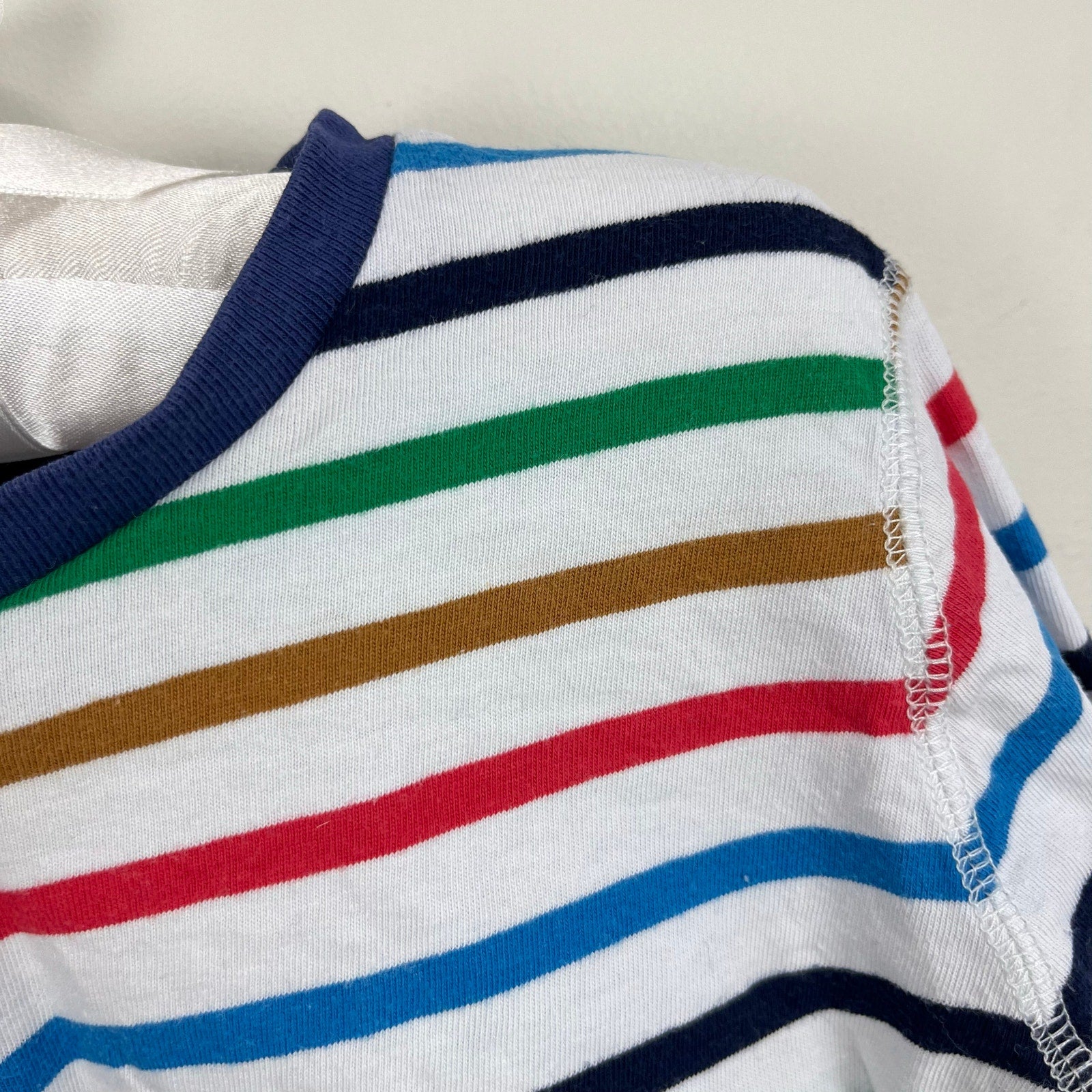 Mini Boden Colorful Striped Everyday Breton Tee Shirt 4-5