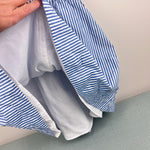 Load image into Gallery viewer, Crewcuts Girls' Ruffle Dress in Blue Shirting Stripe 10
