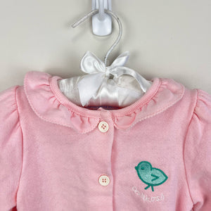 Vintage OshKosh B'gosh Ruffle Bird Cardigan 12 Months