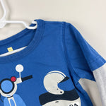 Load image into Gallery viewer, Tea Collection Blue Motorcycle Tee 4-5
