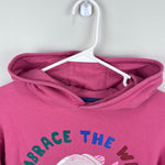 Load image into Gallery viewer, Mini Boden Washed Logo Hoodie Rose Red Blob Fish 8-9
