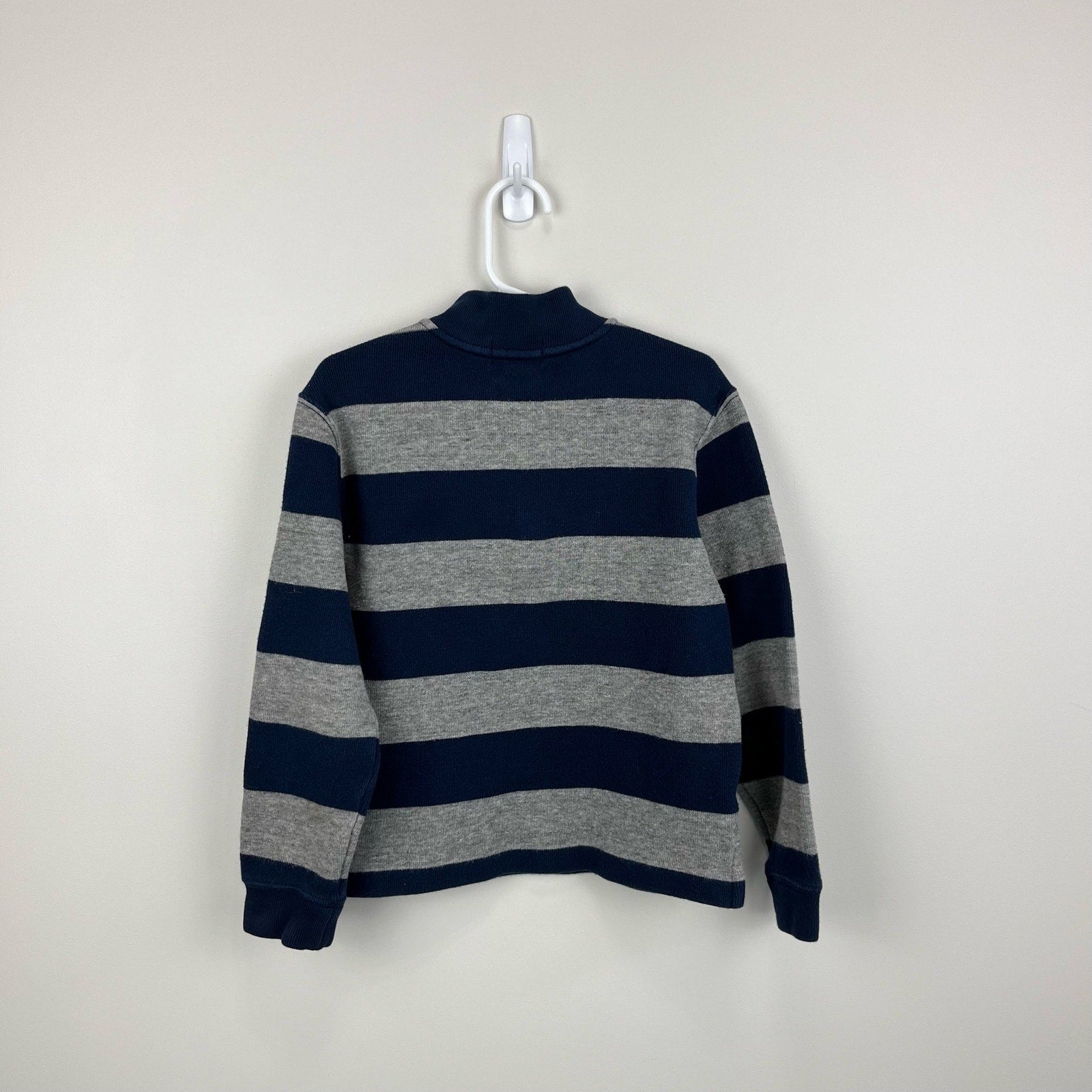 Ralph Lauren Navy Gray Quarter Zip Sweater 6