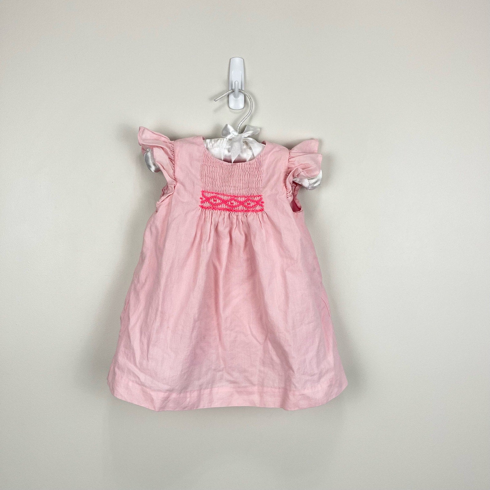 Jacadi Paris Smocked Pink Dress 12 Months