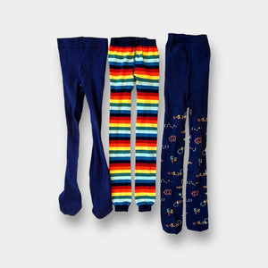 Hanna Andersson Navy Rainbow Tights Bundle