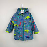 Load image into Gallery viewer, Hatley Zip Up Rain Jacket Dangerous Dinos 3T
