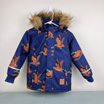 Load image into Gallery viewer, Mini Rodini K2 Wild Duck Padded Parka Winter Coat Navy 128-134 cm 7-9
