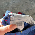 Load image into Gallery viewer, Vintage OshKosh B&#39;gosh Blue Embroidered Shapes Overalls 4T USA
