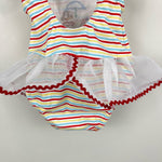 Load image into Gallery viewer, Big Fish by Sweet Potatoes Striped Circus Ruffle Bathing Suit 6 Months
