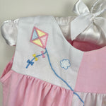 Load image into Gallery viewer, Vintage Baby Girl Pink White Kite Romper
