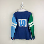 Load image into Gallery viewer, Mini Boden Applique Color Block Varsity Rugby Shirt 9-10
