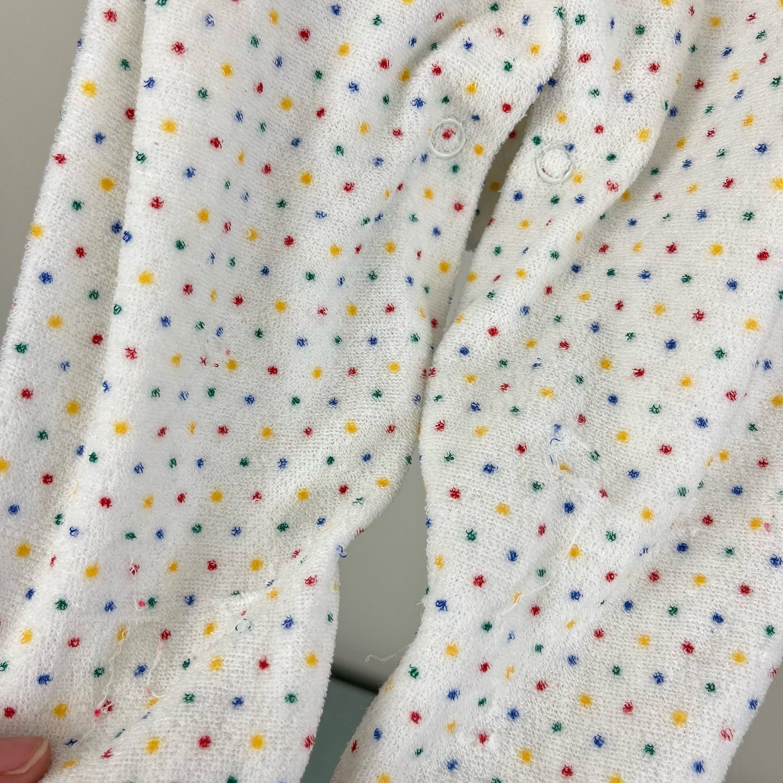 Vintage Healthtex Rainbow Polka Dot Coverall Medium USA