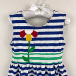 Load image into Gallery viewer, Florence Eiseman Stripe Knit Dress with Flower 4T

