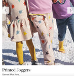 Load image into Gallery viewer, Mini Boden Printed Joggers Oatmeal Muti Stars 10
