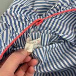 Load image into Gallery viewer, Crewcuts Girls' Ruffle Dress in Blue Shirting Stripe 10
