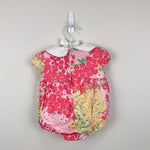 Load image into Gallery viewer, Vintage Lilly Pulitzer Iced Pink Garden Pavillion Bubble Romper 6-12 Months
