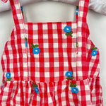 Load image into Gallery viewer, Hanna Andersson Gingham Floral Bubble Romper 70 cm 6-12 Months
