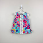 Load image into Gallery viewer, Lilly Pulitzer Girls Infant Shift Dress Aqua Trippin and Sippin 12-18 Months
