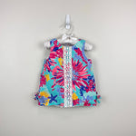 Load image into Gallery viewer, Lilly Pulitzer Girls Infant Shift Dress Aqua Trippin and Sippin 12-18 Months

