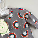 Load image into Gallery viewer, The Bonnie Mob Baby Dreamer Sleepsuit Gray Dove 0-3 Months NWT
