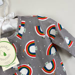 Load image into Gallery viewer, The Bonnie Mob Baby Dreamer Sleepsuit Gray Dove 0-3 Months NWT
