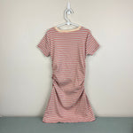 Load image into Gallery viewer, Treasure &amp; Bond Kids' Stripe Ruched T-Shirt Dress Purple Cloud Mini Bands Stripe M 8-10
