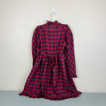 Load image into Gallery viewer, Vintage Cinderella Red Navy Ruffle Plaid Dress USSA
