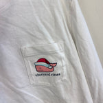 Load image into Gallery viewer, Vineyard Vines Long Sleeve Graphic Pocket T-Shirt Santa Whale White Cap M 10-12
