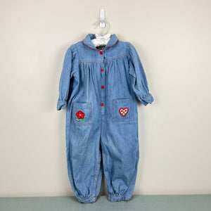 Vintage Kids & More Sears Denim Coverall 24 Months