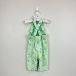 Load image into Gallery viewer, Vintage Healthtex Green Ducky Overalls 12 Months USA
