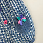 Load image into Gallery viewer, Vintage Bunny &amp; Me Chambray Blue Plaid Romper 2T

