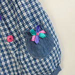 Load image into Gallery viewer, Vintage Bunny &amp; Me Chambray Blue Plaid Romper 2T
