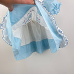 Load image into Gallery viewer, Vintage Grandma's Baby Blue White Pinafore Ruffle Dress Baby Girl
