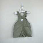 Load image into Gallery viewer, Vintage OshKosh B'gosh Olive Green Khaki Airplane Shortalls 18 Months
