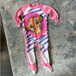 Load image into Gallery viewer, Vintage The Lion King Pink Simba Fleece Footie Pajamas 5T
