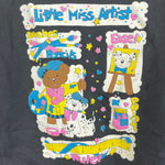 Load image into Gallery viewer, Vintage Teddy Bears &#39;n Tea Cups Little Miss Artist Sweatshirt 3T USA
