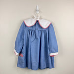 Load image into Gallery viewer, Vintage Rare Editions 1 2 3 Chambray Blue School Dress 4T USA
